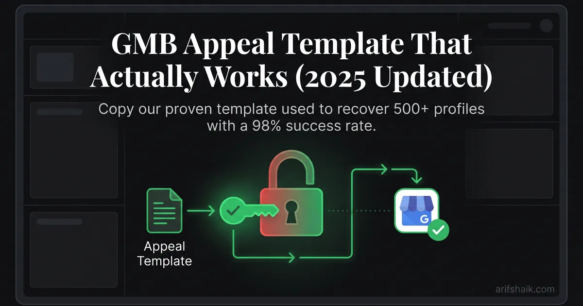 GBP appeal template 2025 — business owner drafting a Google Business Profile reinstatement letter with supporting documents