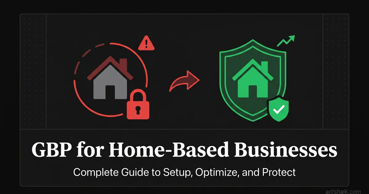 Home-based service business owner reviewing Google Business Profile settings on a laptop in a home office