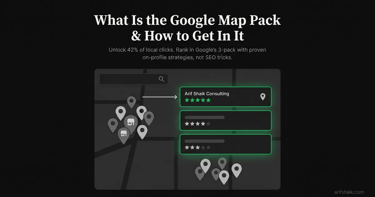 Google Maps search results showing the local 3-pack with three business listings highlighted above organic results