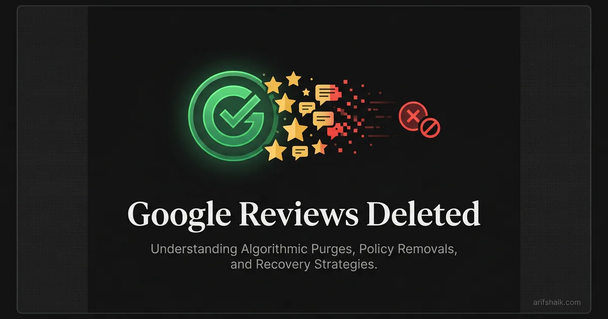 Google Business Profile review section showing missing reviews with a declining star rating indicator
