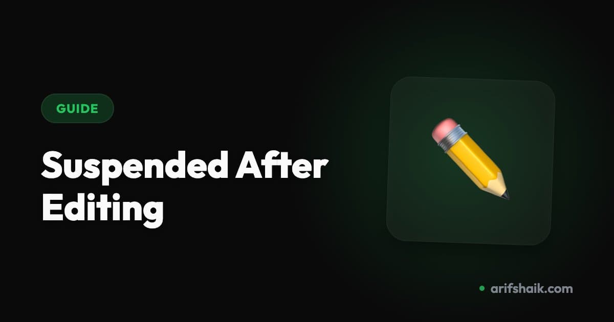 Google Business Profile suspended after making edits