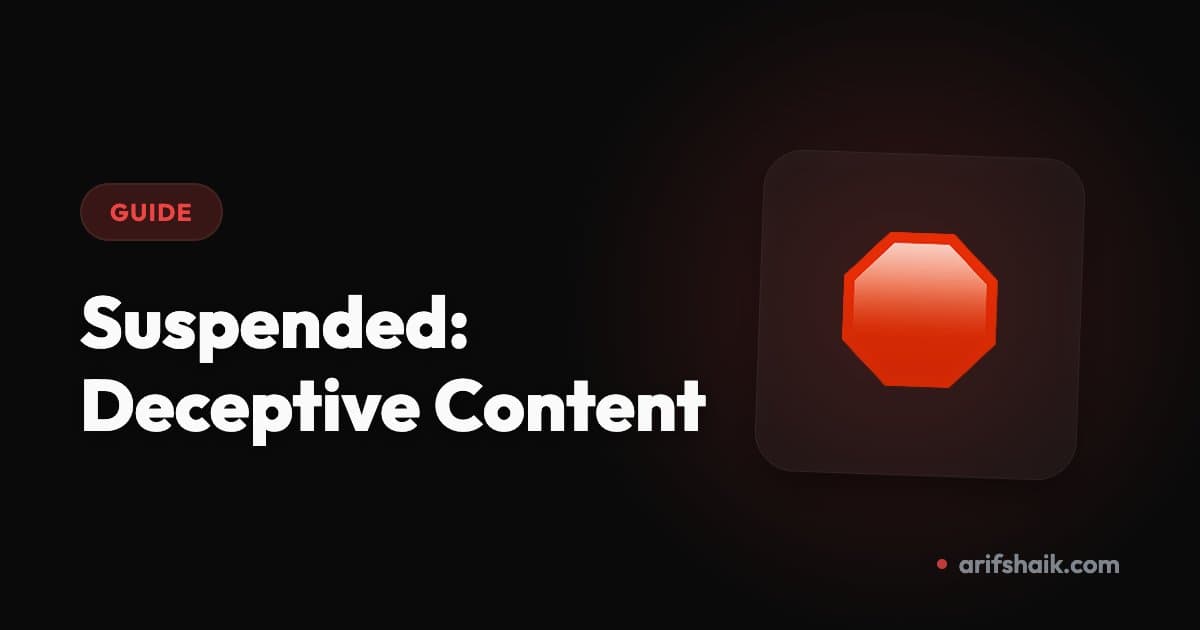 Warning about deceptive content on Google Business Profile