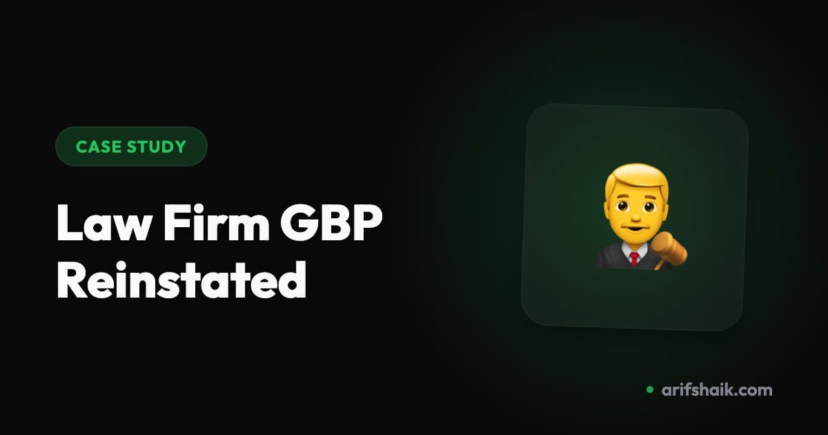 Law firm office after Google Business Profile recovery