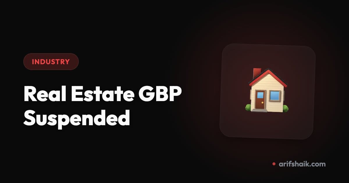 Real estate agent Google Business Profile suspension