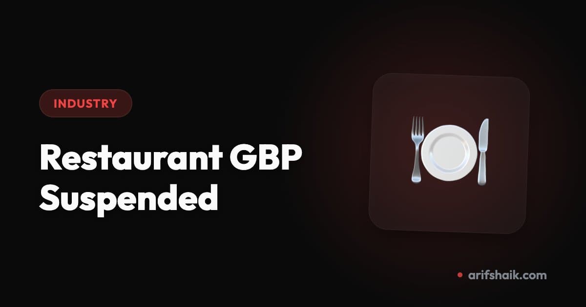 Restaurant Google Business Profile suspended recovery